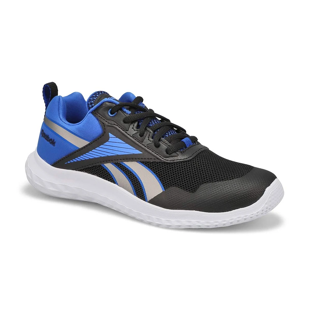 Kids Rush Runner 5 Lace Up Sneaker - Black/Blue/Pewter