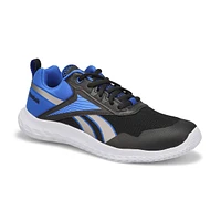 Kids Rush Runner 5 Lace Up Sneaker - Black/Blue/Pewter