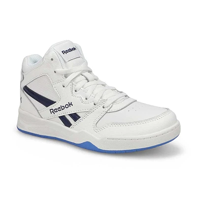 Kids  BB4500 Mid High Top Sneaker - White/Navy/Ice