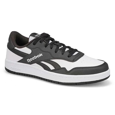 Mens BB 1000 Lace Up Sneaker - White/White/Black