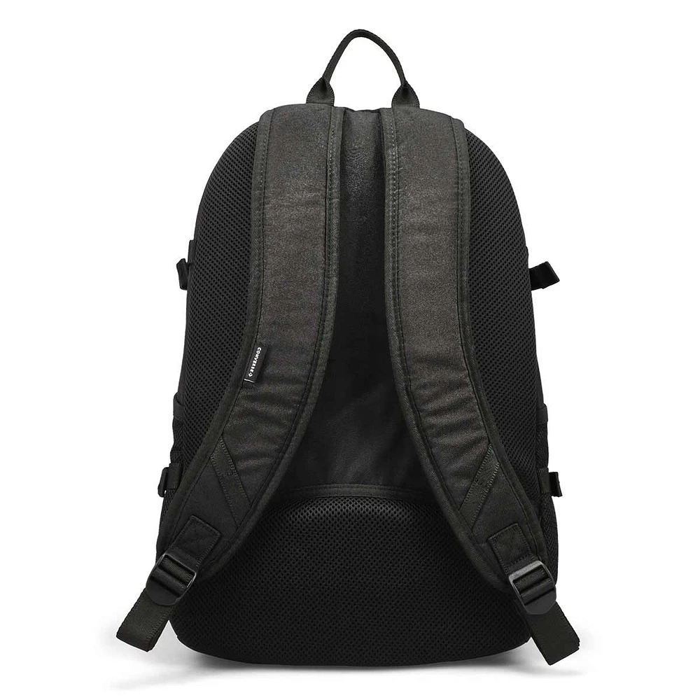 Unisex Straight Edge Backpack - Black