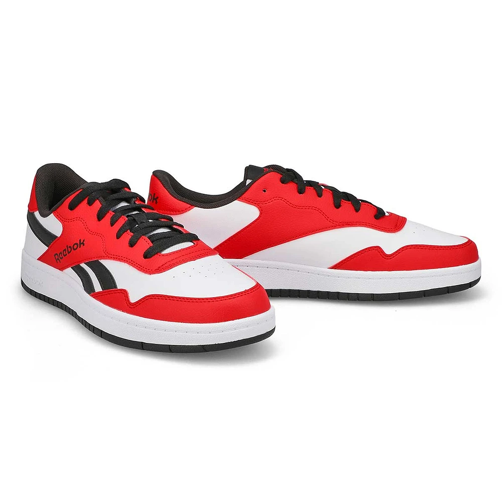 Mens BB 1000 Lace Up Sneaker - White/Vector Red/Black