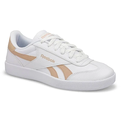 Womens Smash Edge Lace Up Sneaker - White/Pink Stucco/White