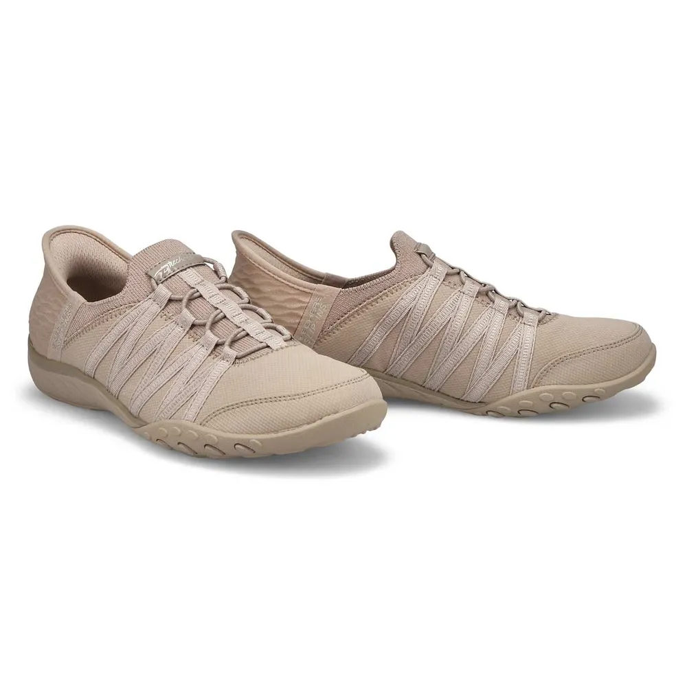 Ladies Breathe Easy Slip-Ins Sneaker - Taupe