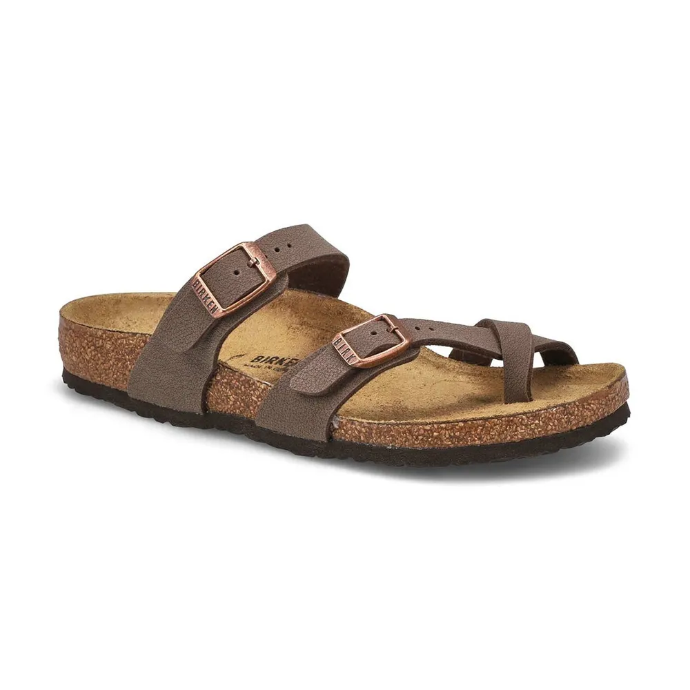 Girls Mayari Birko-Flor Toe Sleeve Sandal - Mocha