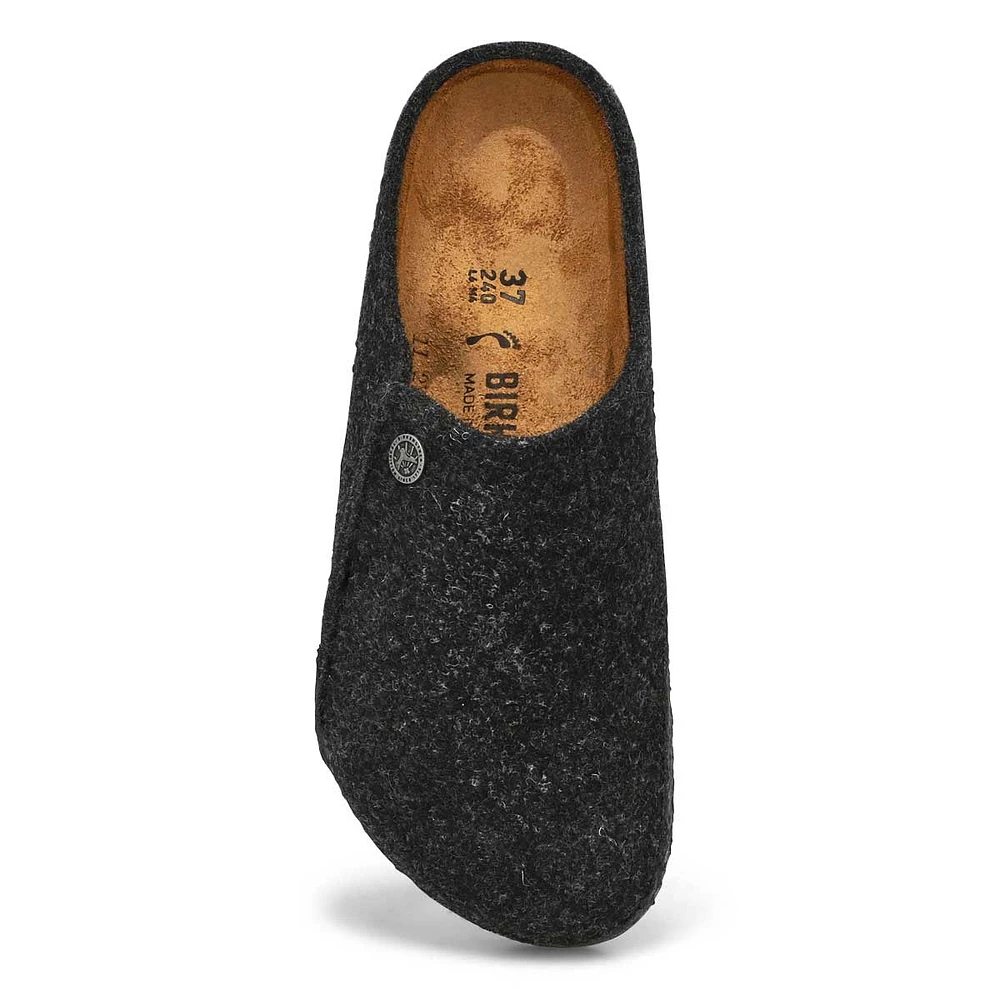 Womens Zermatt Narrow Slipper - Anthracite Wool