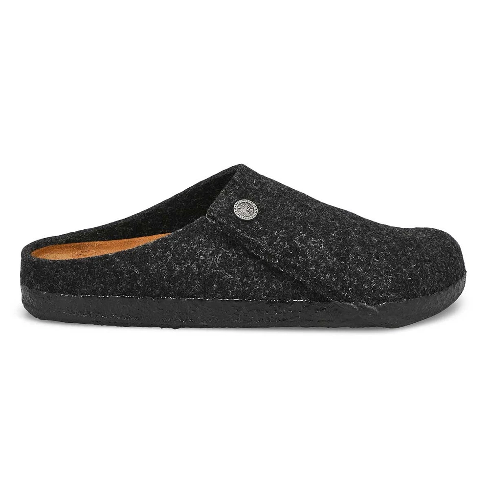 Womens Zermatt Narrow Slipper - Anthracite Wool