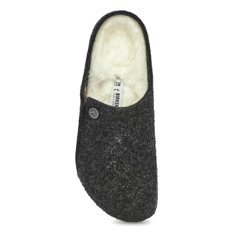 Womens Zermatt Shearling Narrow Slipper - Anthracite