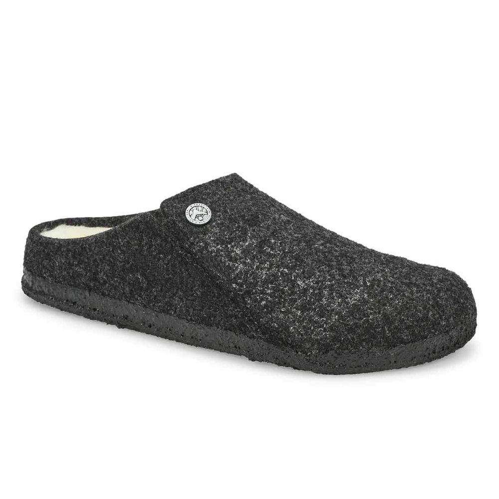 Womens Zermatt Shearling Narrow Slipper - Anthracite