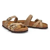 Womens Franca Oiled Leathers Sandal - Tobacco