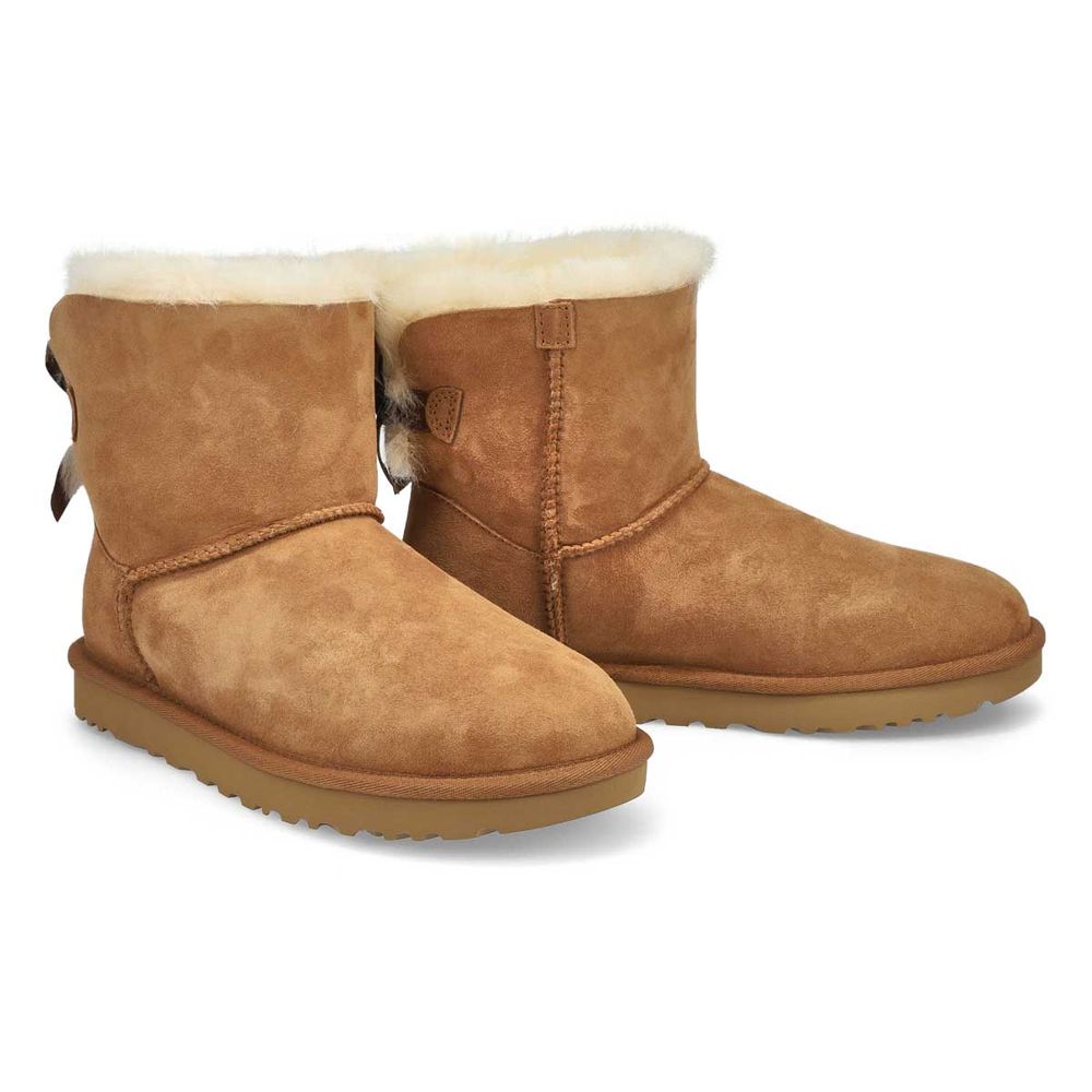 Womens  Mini Bailey Bow II Boot- Chestnut