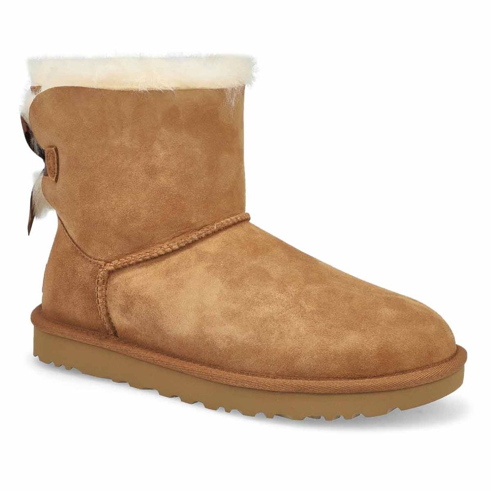 Womens  Mini Bailey Bow II Boot- Chestnut