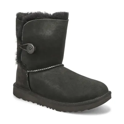 Girls Bailey Button II Sheepskin Boot - Black