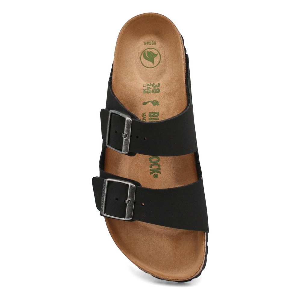 Womens Arizona Vegan Narrow Sandal - Black