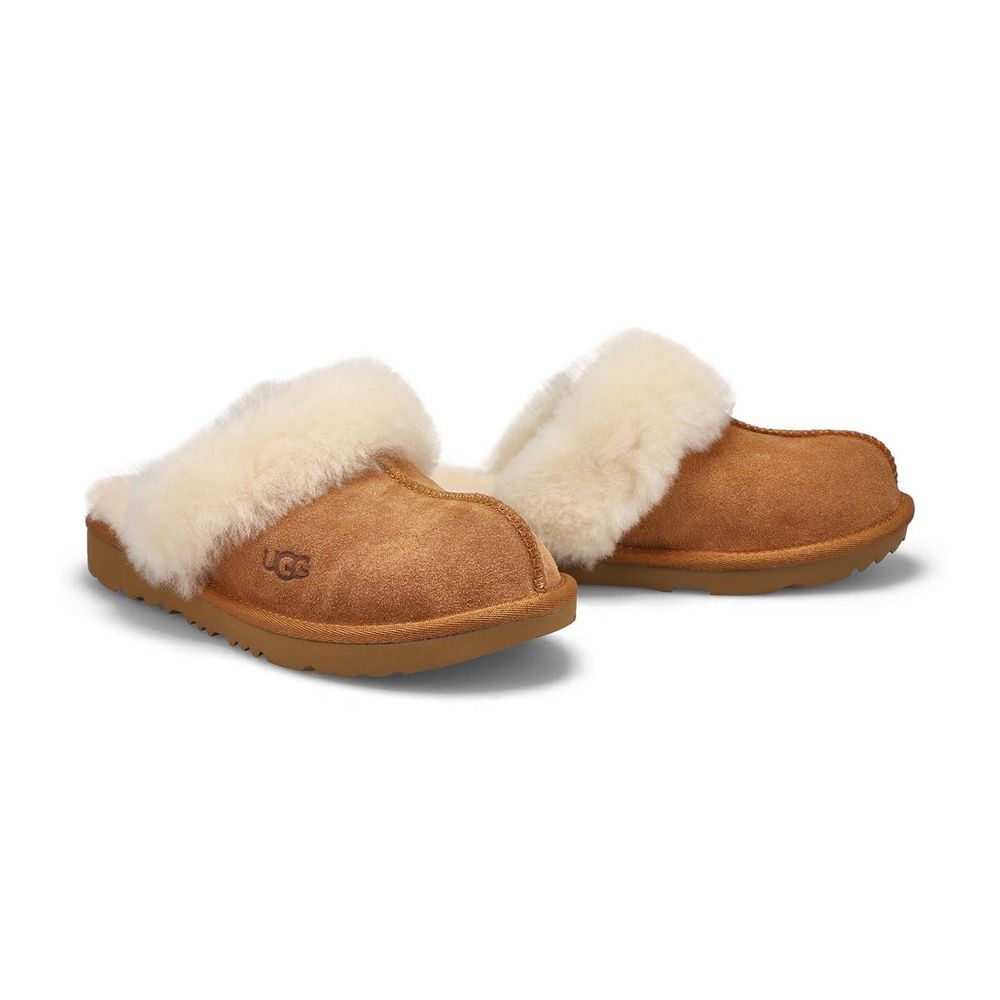 Girls Cozy II Sheepskin Slipper - Chestnut