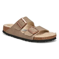 Womens Arizona Cozy 2 Strap Narrow Sandal - Dust Grey/Taupe