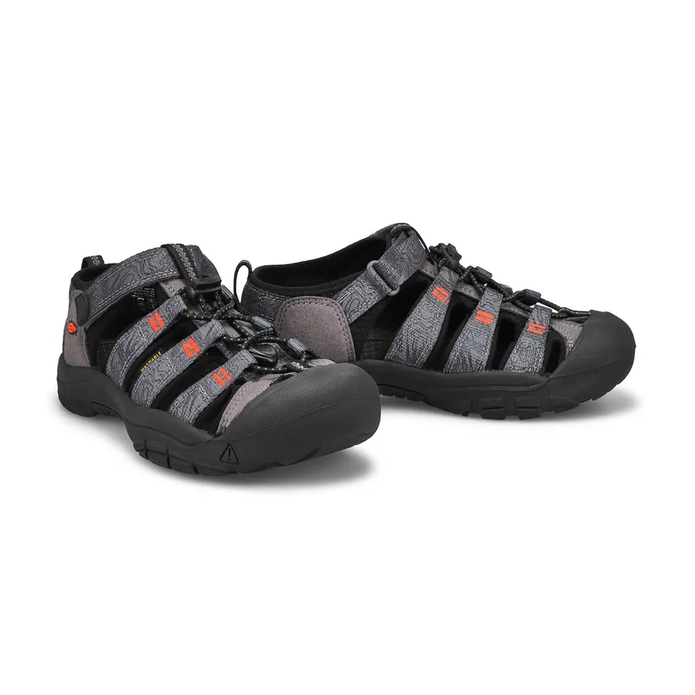 Boys Newport H2 Sandal - Steel Grey/Black