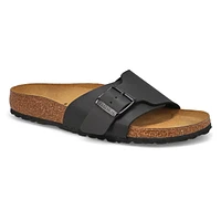 Womens Catalina Soft Footbed Narrow Sandal - Black