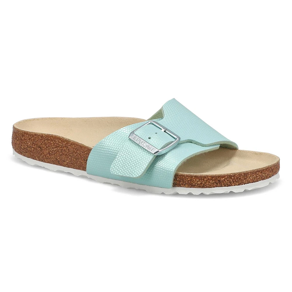 Womens Catalina Soft Footbed Narrow Sandal - Surf Green