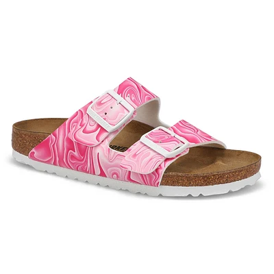 Womens Arizona Birko-Flor Narrow Sandal - Pink/White