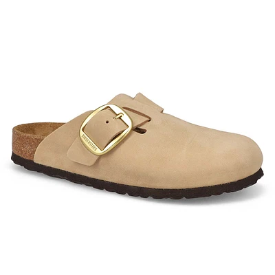 Womens Boston Big Buckle Narrow Clog - Sandcastle