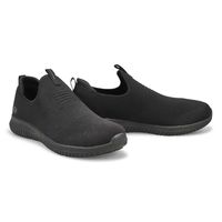 Womens Ultra Flex Slip Resistant Sneaker - Black