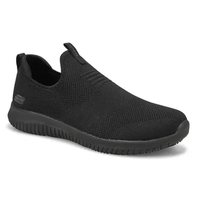 Womens Ultra Flex Slip Resistant Sneaker - Black