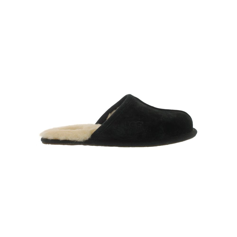 Mens Scuff Sheepskin Slipper - Black