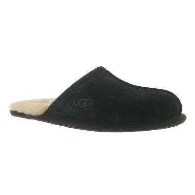 Mens Scuff Sheepskin Slipper - Black