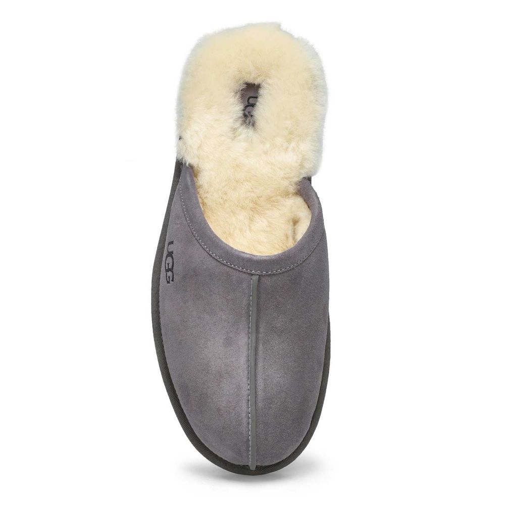 Mens Scuff Sheepskin Slipper -Dark Grey