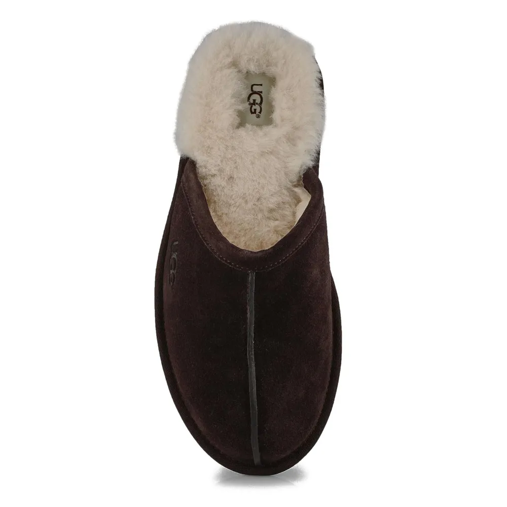 UGG SCUFF LOGO JACQUARD Mens Mule Slippers Chestnut