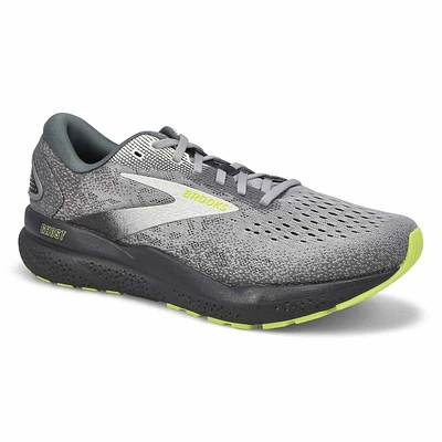 Mens Ghost 16 Lace Up Performance Sneaker - Primer/Grey/Lime