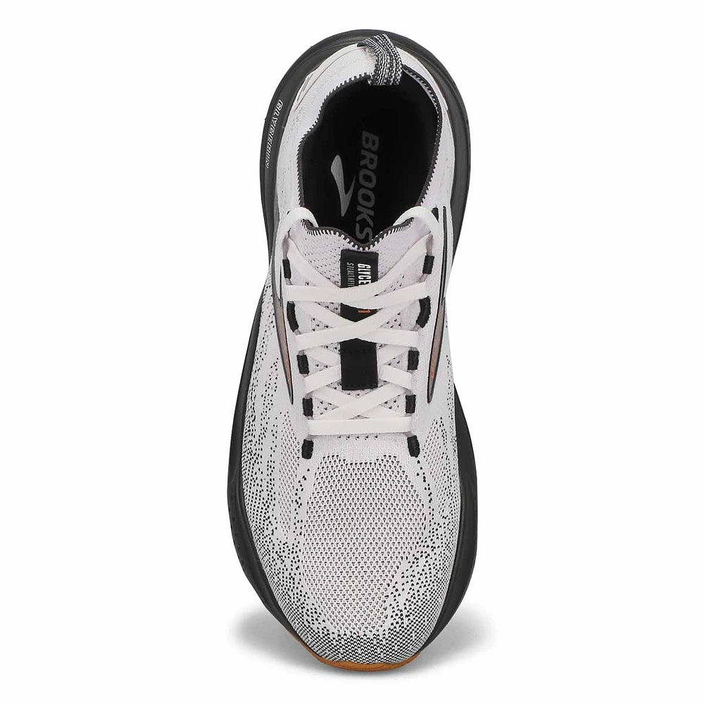 Mens Glycerin StealthFit 21 Lace Up Performance Sneaker - White/Grey/Black