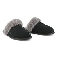 Womens Scuffette II Slipper - Black/Grey