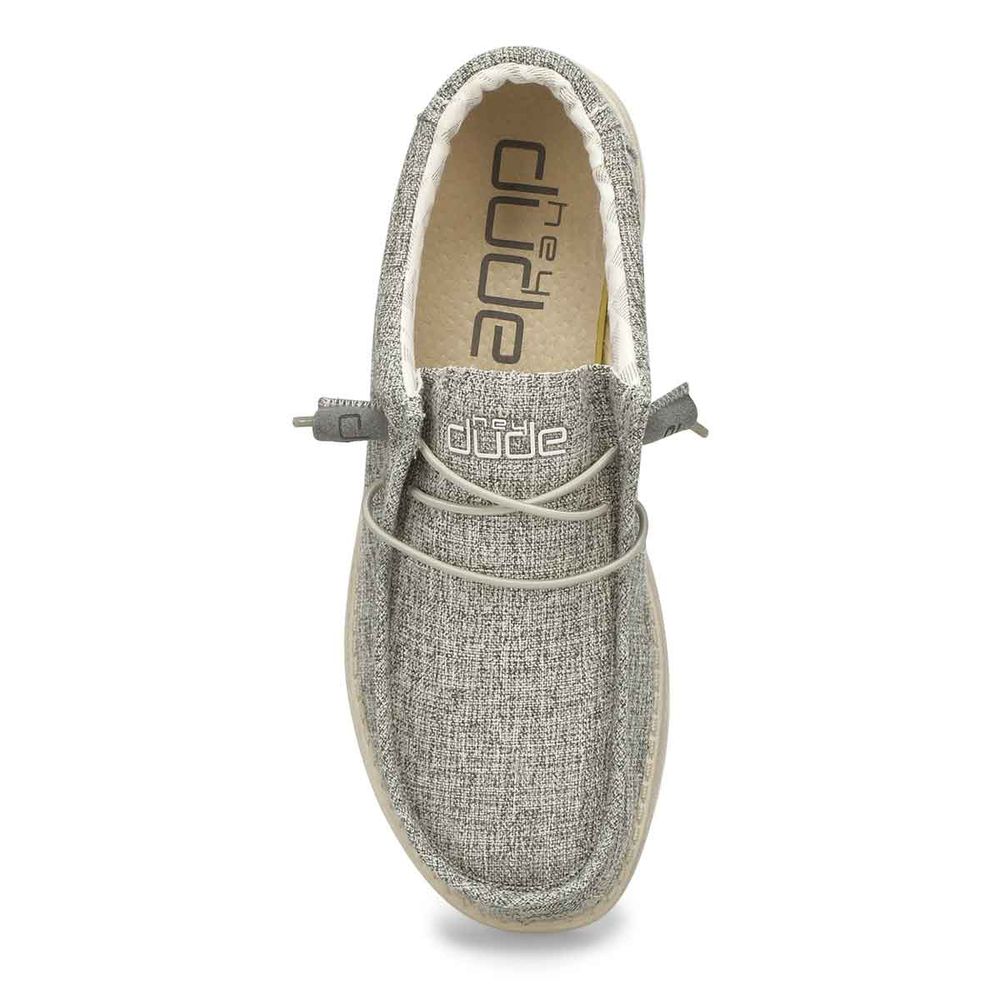 Mens Wally Linen Casual Shoe -  Iron