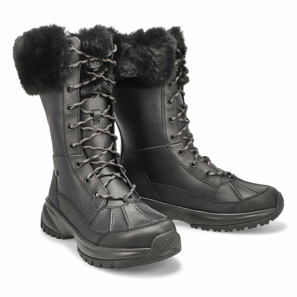 Womens Yose Tall Fluff Winter Boot - Black