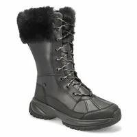 Womens Yose Tall Fluff Winter Boot - Black