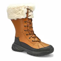 Womens Yose Tall Fluff Waterproof WInter Boot - Chestnut