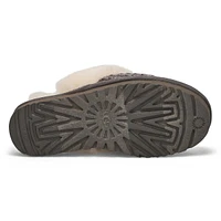 Womens Cozy Slip On Slipper -Charcoal