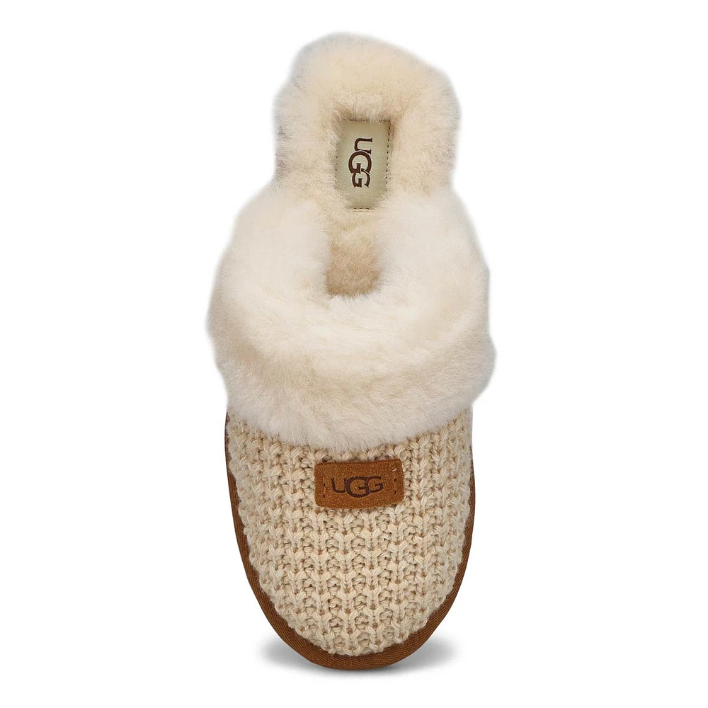 Womens Cozy Slip On Slipper - Cream