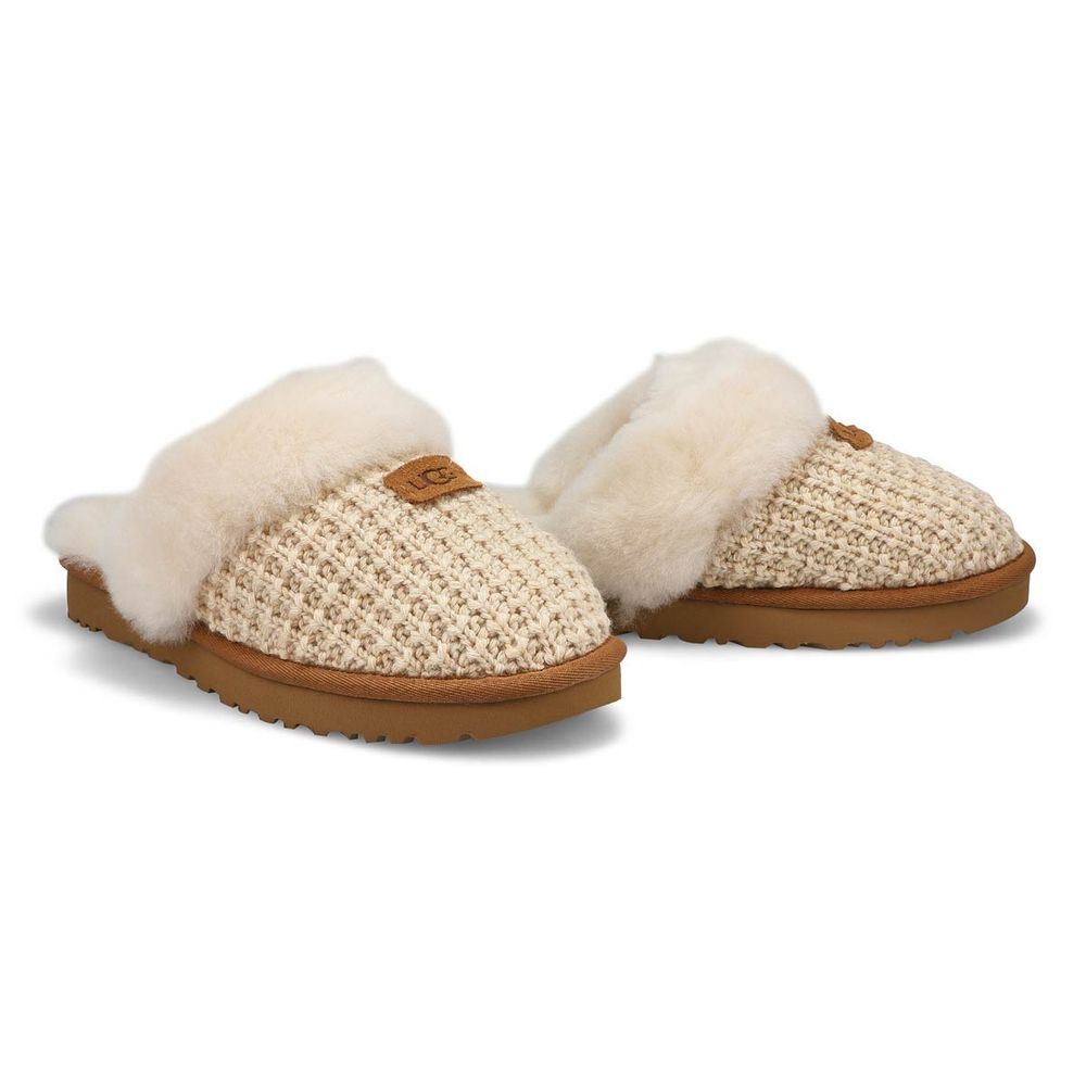 Womens Cozy Slip On Slipper - Cream