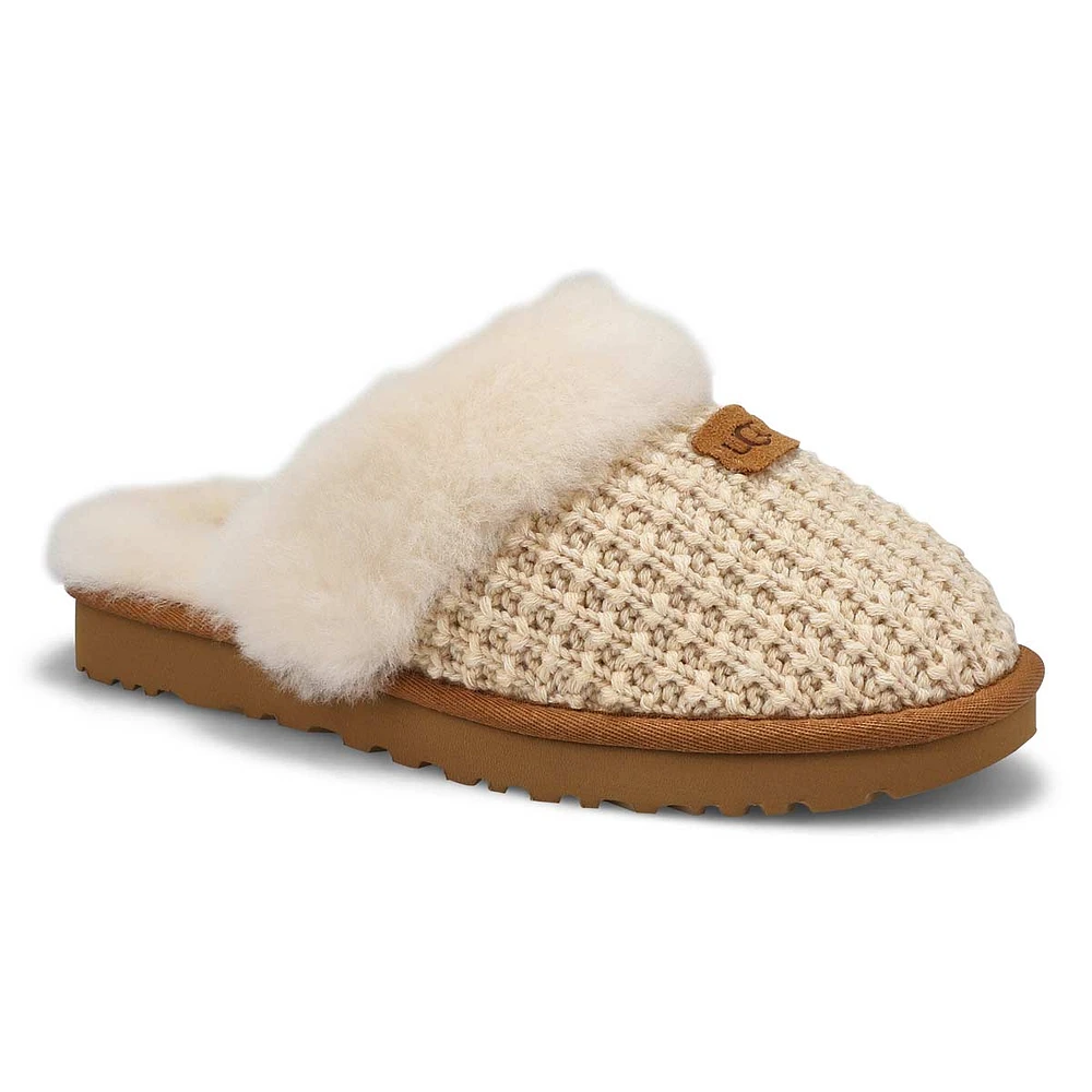 Womens Cozy Slip On Slipper - Cream