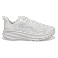 Womens Clifton 9 Lace Up Performance Sneaker - White/White