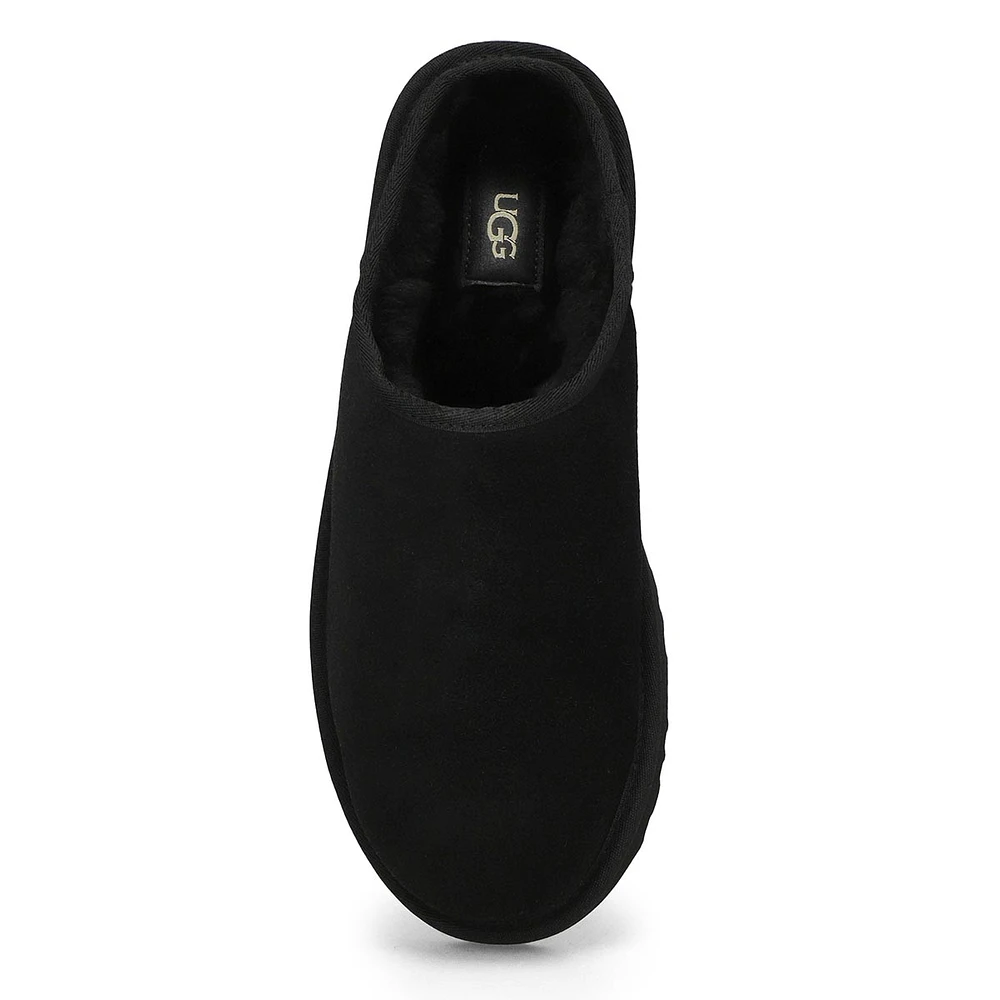 Mens Classic Slip-On Sheepskin Slipper - Black