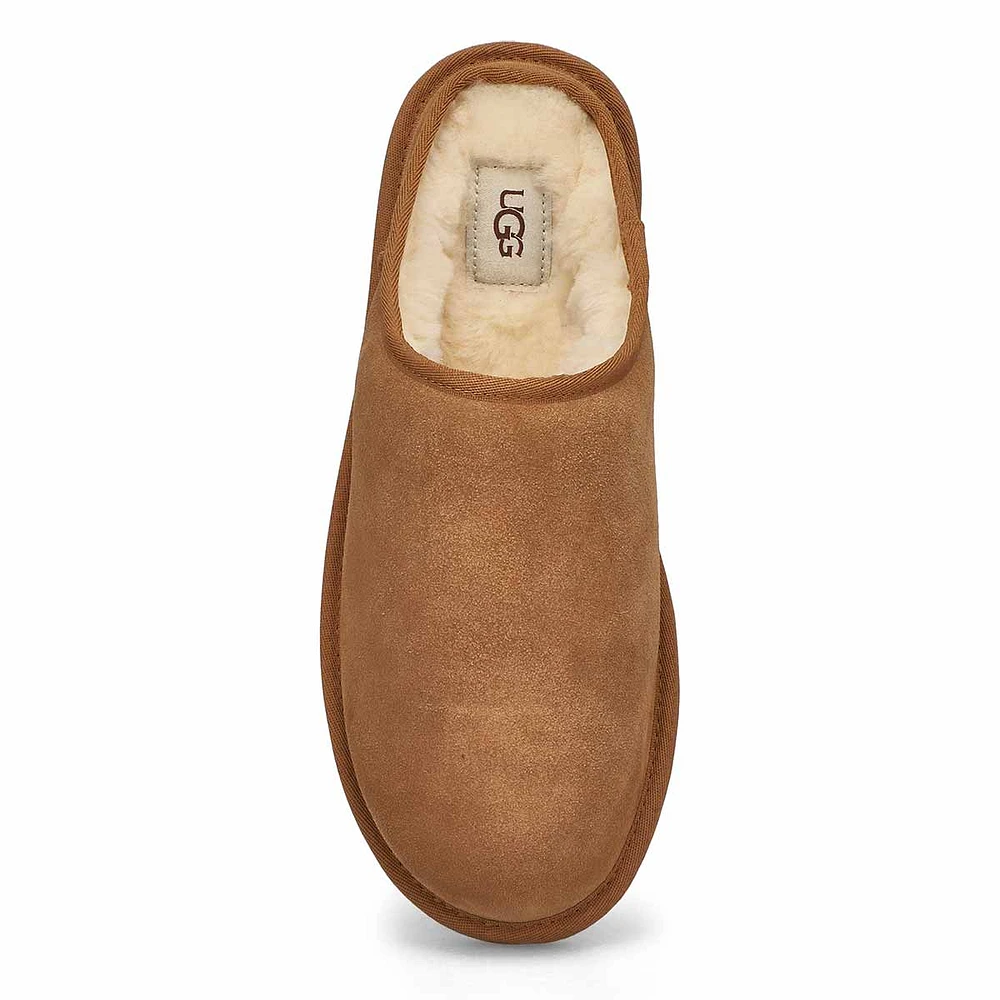 Mens Classic Slip-On Sheepskin Slipper - Chestnut