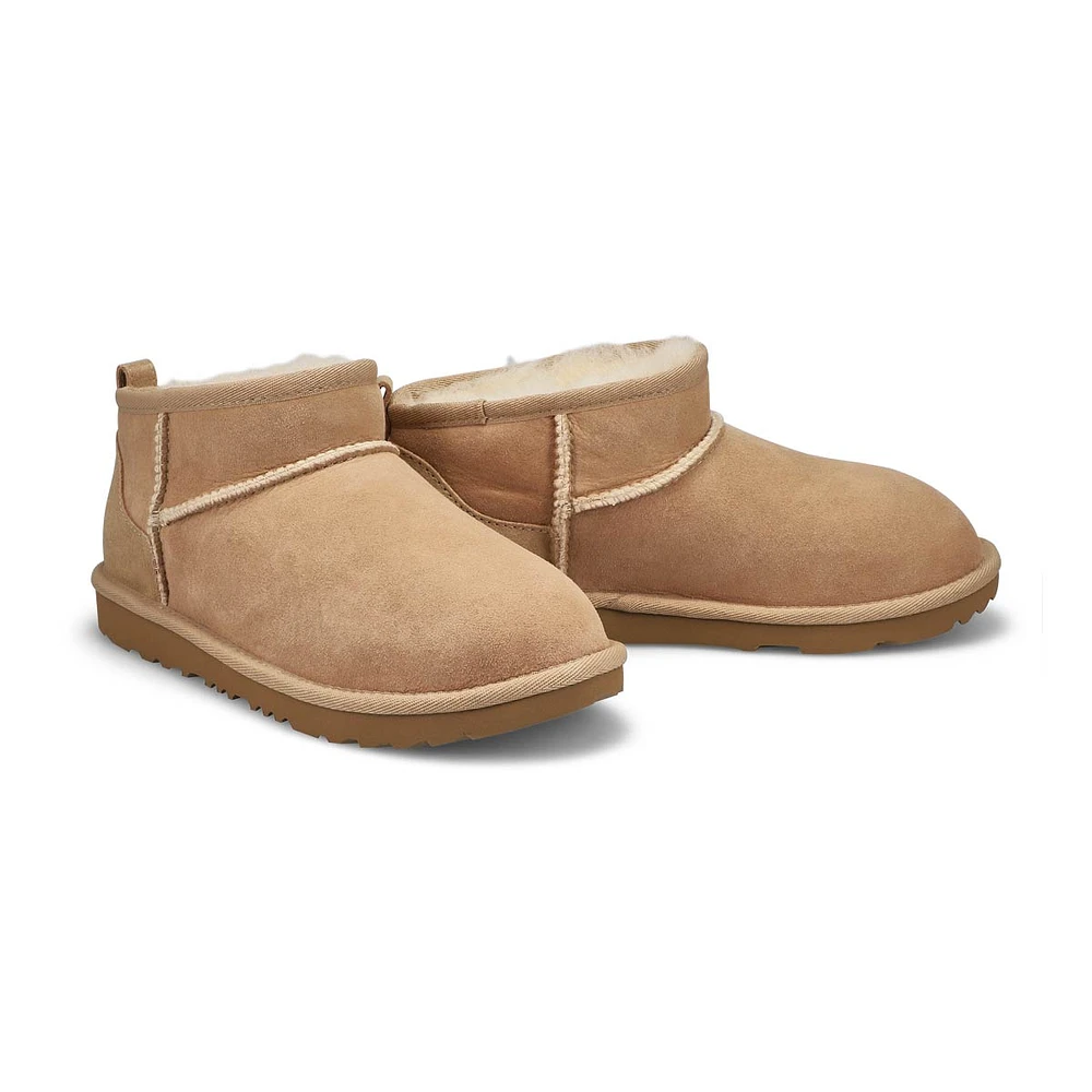 Girls Classic Ultra Mini Sheepskin Boot - Sand