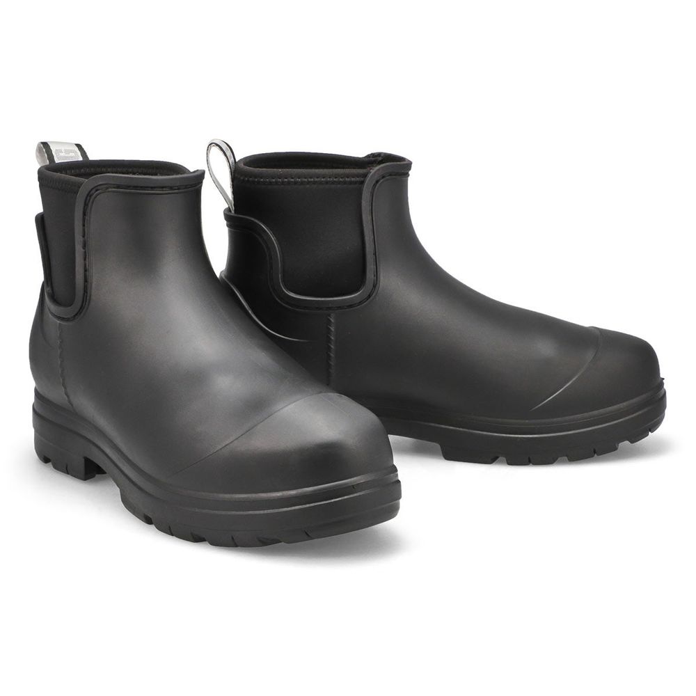 Womens Droplet Chelsea Rain Boot - Black