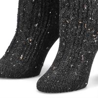 Womens Radell Cable Knit Sock - Black Speckle