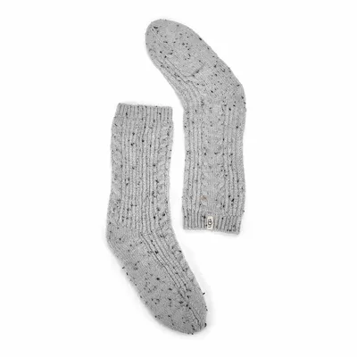 Womens Radell Cable Knit Sock - Grey Speckle