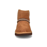 Girls Mini Crescent Sheepskin Boot - Chestnut